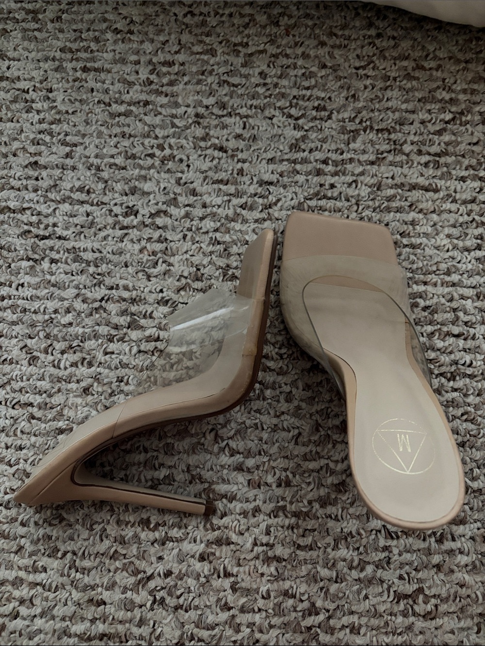 Missguided Nude & Clear Stilletos
